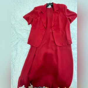Danny & Nicole red pleated dress! Size 14
